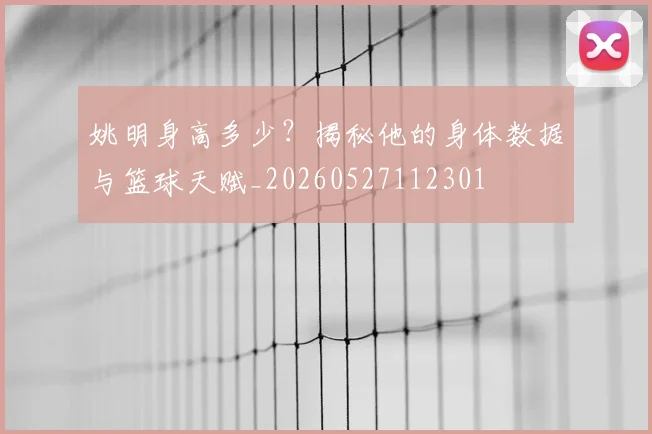 姚明身高多少?揭秘他的身体数据与篮球天赋_20260527112301
