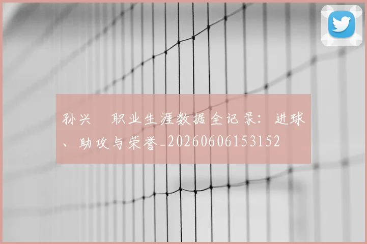 孙兴慜职业生涯数据全记录：进球、助攻与荣誉_20260606153152