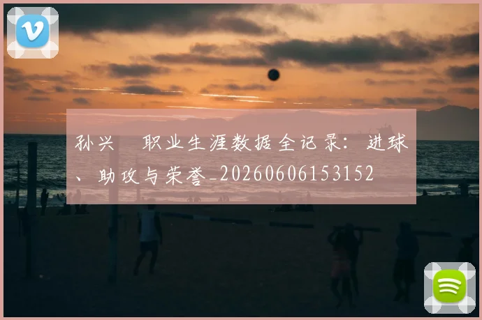孙兴慜职业生涯数据全记录:进球、助攻与荣誉_20260606153152